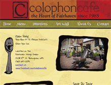 Tablet Screenshot of colophoncafe.com